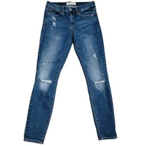 Gap 1969  True Skynny Distressed Blue Jeans Size 27